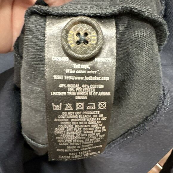 Ted Baker London Mens Navy Pull Over  Long Sleeve Button Neck Sweatshirt‎ Size 4 - Picture 6 of 9